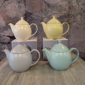 Forlife Dew Ceramic Teapot with Infuser Basket - 946ml / 32oz - Various Colours