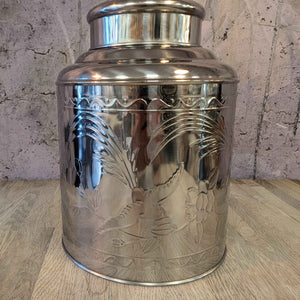 Chinese Embossed Tea Caddy